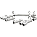 MagnaFlow Axle-Back, SS, 3in, Quad Split Rear 3.5 Tips 2015 Dodge Challenger incl SRT Hellcat