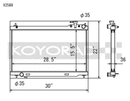 Koyo 03-07 Infiniti G35 Coupe / 03-06 G35 Sedan VQ35DE (MT) Radiator