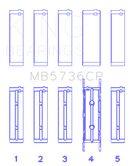 King Engine Bearings Ford Powerstroke 6.0L/6.4L Diesel Crankshaft Main Bearing Set - Size STD