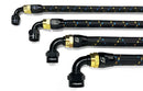 GReddy AN10 90 Degree Swivel Hose End - Black/Gold Anodized