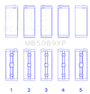 King Engine Bearings Toyota 1RZ/2RZ/3RZ Crankshaft Main Bearing Set (Set of 5)