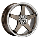 Enkei EV5 17x7 5x100/114.3 38mm Offset 72.6 Bolt Diameter Matte Bronze w/ Machined Lip Wheel