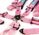NRG 5PT 3in. Seat Belt Harness / Cam Lock - Pink