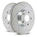 Power Stop 24-25 Ford Mustang Rear Drilled & Slotted Rotor (Pair)
