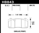 Hawk 2016 Cadillac CTS DTC-70 Front Race Brake Pads