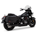 Vance & Hines 2025+ HD Softail Twin Slash 4in Round Black Slip-On Exhaust
