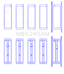 King 91-04 Nissan 146CI/2.4L KA24DE L4/89-97 146CI/2.4L KA24E L4  Main Bearing Set - Size +0.25mm