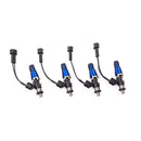 Injector Dynamics ID1050-XDS Injectors Miata 11mm (Blue) Adaptors -204 Lower Cushions (Set of 4)