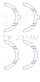 King Engine Bearings Toyota 1A/2A/3A/4A Thrust Washer Set