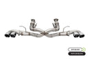 Corsa 20-25 Corvette C8 3in Xtreme Cat-Back Exhaust 4.5in Pol Quad Tips - Integrates stock AFM Valve