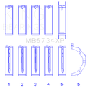 King Engine Bearings Ford Mustang 302 Coyote (Size STDX) Performance Main Bearing Set