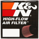 K&N Universal Chrome Round Tapered Air Filter 3in FlangeID / 6in Base OD / 4.5in Top OD / 8in Height