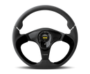 Momo Nero Steering Wheel 350 mm - Black Leather/Suede/Black Spokes