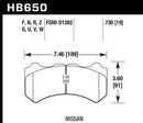 Hawk 09-16 Nissan GT-R HPS 5.0 Front Brake Pads