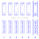 King Engine Bearings Volvo 520/B5252 Main Bearing Set - Size STD