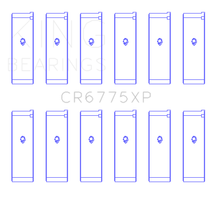 King Engine Bearings Nissan VQ35DE Performance Rod Bearing Set - Size STDX