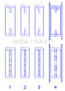 King Engine Bearings Nissan VG30DE/VG30DETT Performance Main Bearing Set - Size STDX