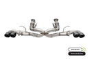 Corsa 20-25 Corvette C8 3in Xtreme Cat-Back Exhaust 4.5in Blk Quad Tips - Integrates stock AFM Valve