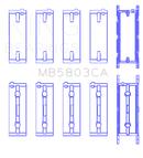 King Engine Bearings BMW S65B40A Crankshaft Main Bearing Set (Set of 5)