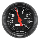 Autometer Z Series 52mm 20 PSI Mechanical Boost Vacuum Gauge