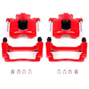 Power Stop 07-18 Jeep Wrangler JK Front Red Calipers w/Brackets - Pair