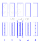 King Engine Bearings Ford 2.0 2.3L EcoBoost Crankshaft Main Bearing Set (Set of 5)