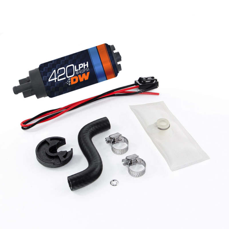Deatschwerks DW420 Series 420lph In-Tank Fuel Pump w/ Install Kit For 85-97 Ford Mustang