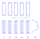 King Engine Bearings Ford 281 4.6L SOHC 16V Performance Main Bearing Set - Size STD